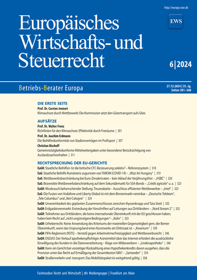 Europäisches Wirtschafts- und Steuerrecht