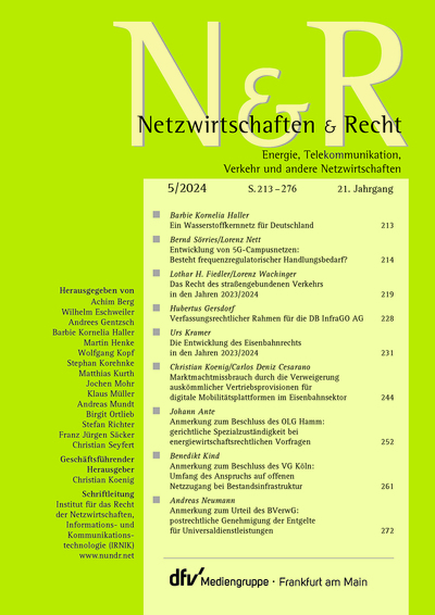 Netzwirtschaften & Recht