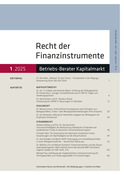 Recht der Finanzinstrumente